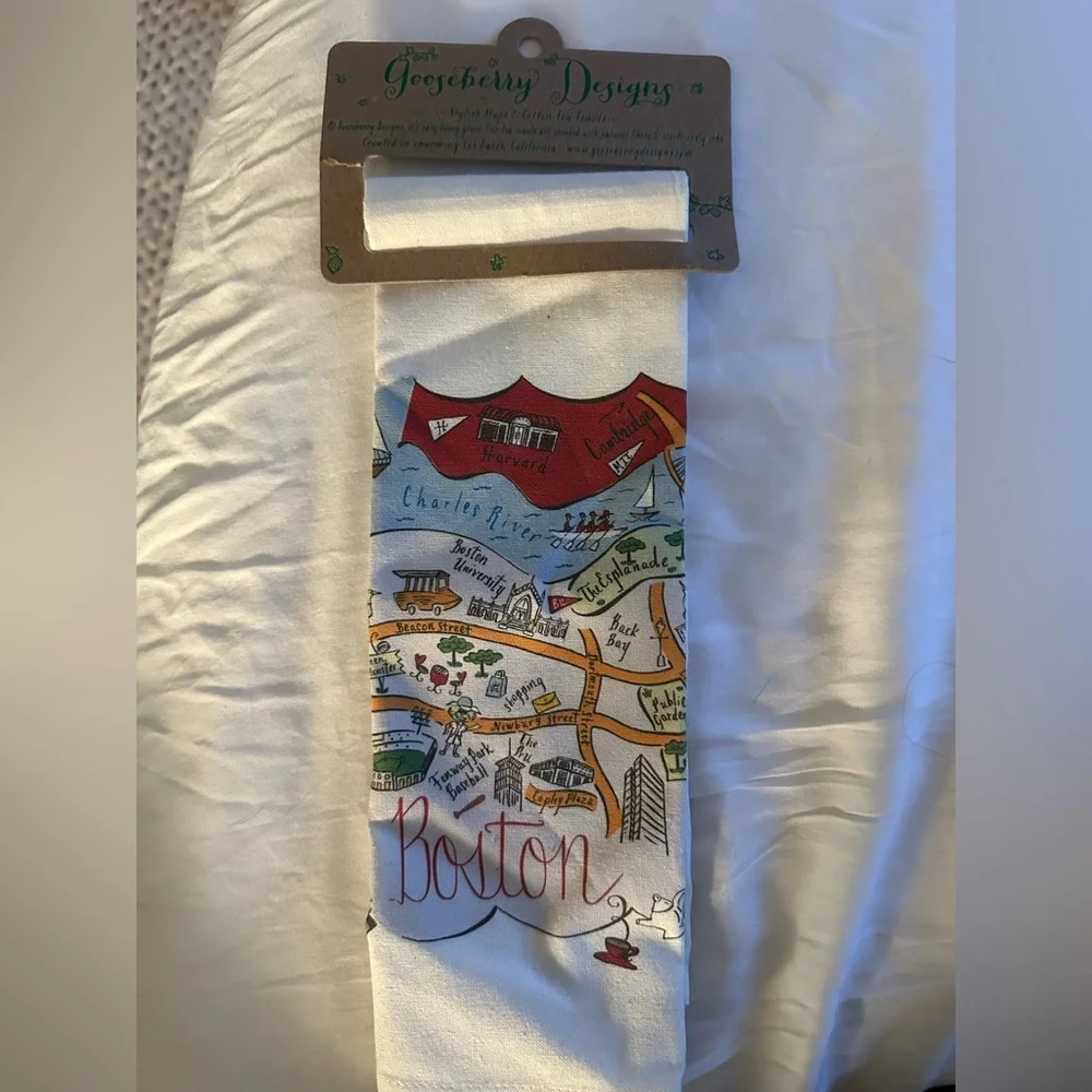 NWT Boston map tea towel / kitchen Linens